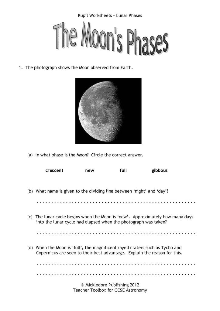 Bestseller: Earth In Space Worksheet Answers